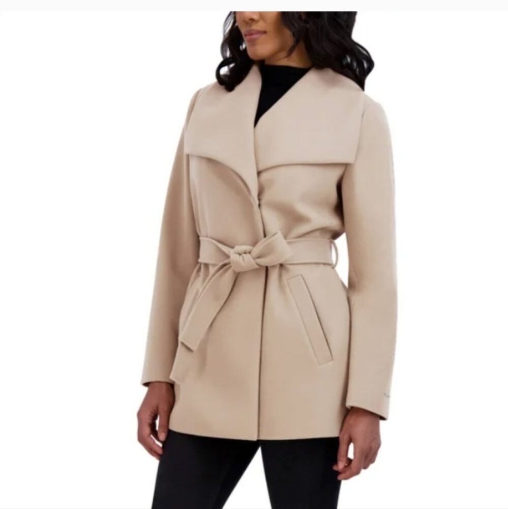 NWT Tahari Luxe Ladies' Faux Wool Wrap Coat,   XXL 2X 3X - Picture 4 of 10